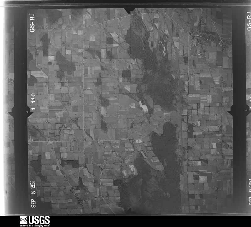 U.S. Geological Survey aerial photograph, 1951-09-08, scale 1:30000