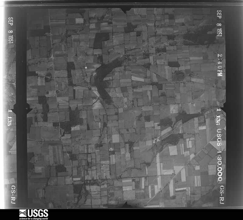 U.S. Geological Survey aerial photograph, 1951-09-08, scale 1:30000