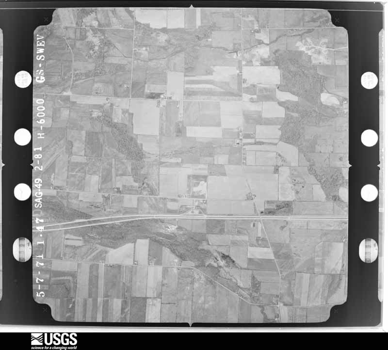 U.S. Geological Survey aerial photograph, 1971-05-07, scale 1:20500