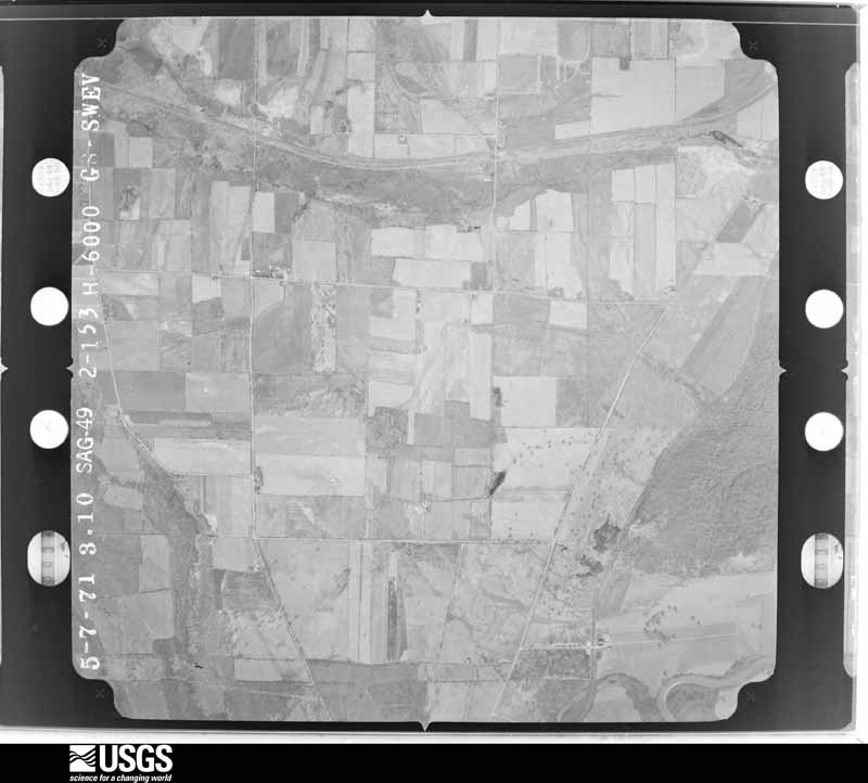 U.S. Geological Survey aerial photograph, 1971-05-07, scale 1:20500