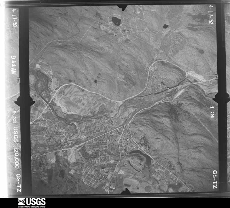 U.S. Geological Survey aerial photograph, 1952-04-17, scale 1:20000