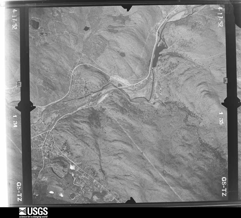 U.S. Geological Survey aerial photograph, 1952-04-17, scale 1:20000