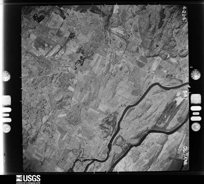 U.S. Geological Survey aerial photograph, 1961-04-21, scale 1:19000