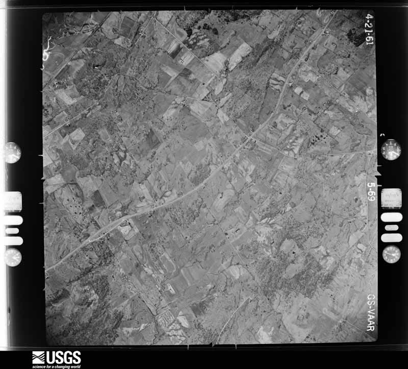 U.S. Geological Survey aerial photograph, 1961-04-21, scale 1:19000