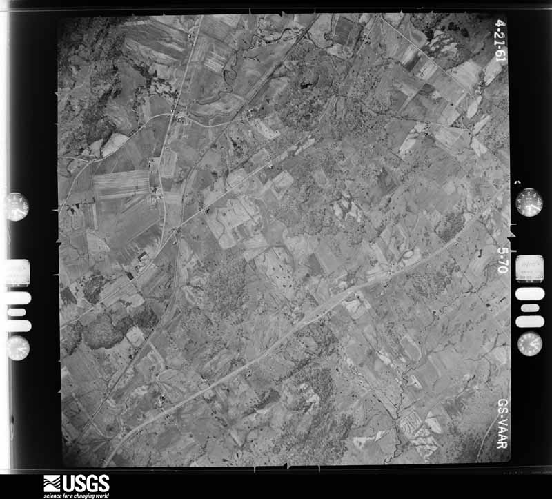 U.S. Geological Survey aerial photograph, 1961-04-21, scale 1:19000