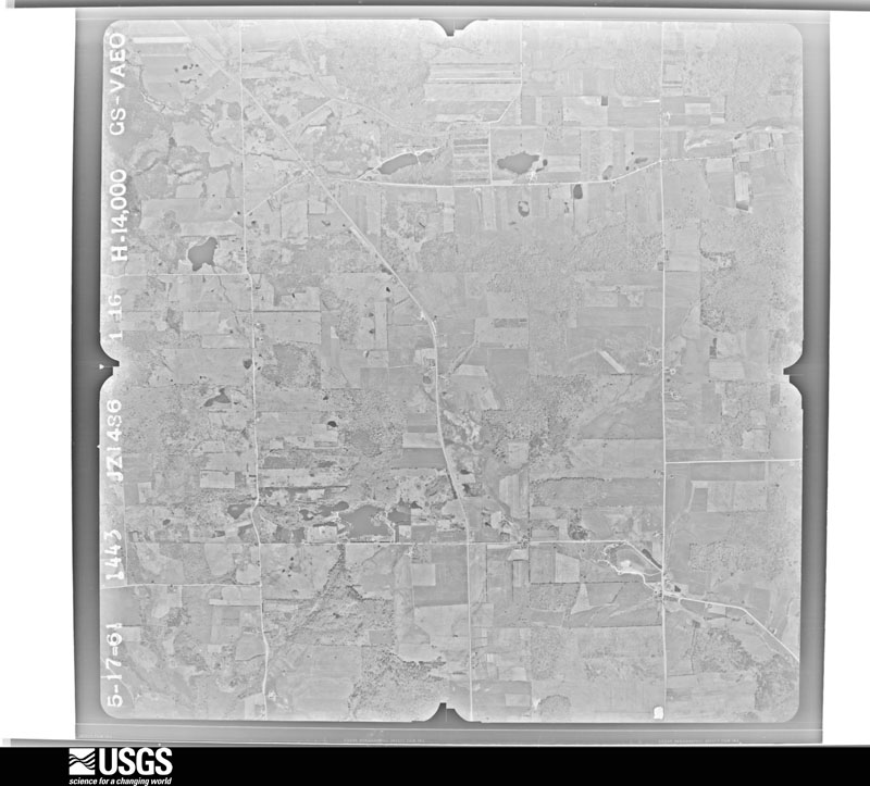 U.S. Geological Survey aerial photograph, 1961-05-17, scale 1:28000