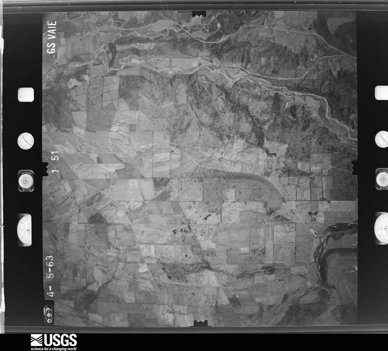 U.S. Geological Survey aerial photograph, 1963-04-05, scale 1:27000