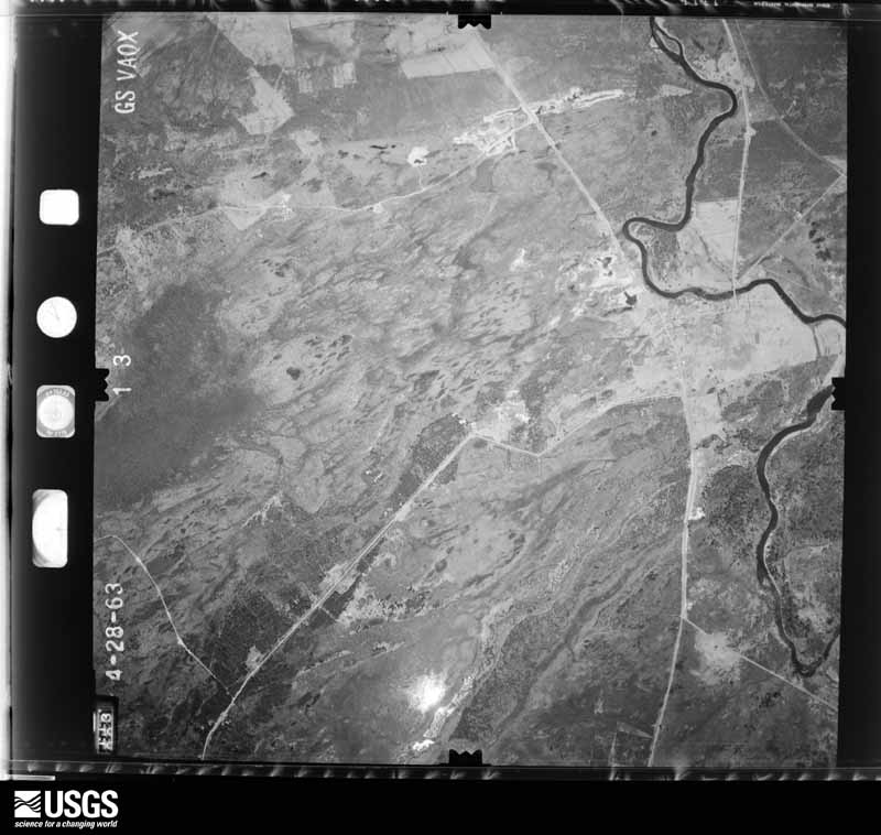 U.S. Geological Survey aerial photograph, 1963-04-28, scale 1:18000