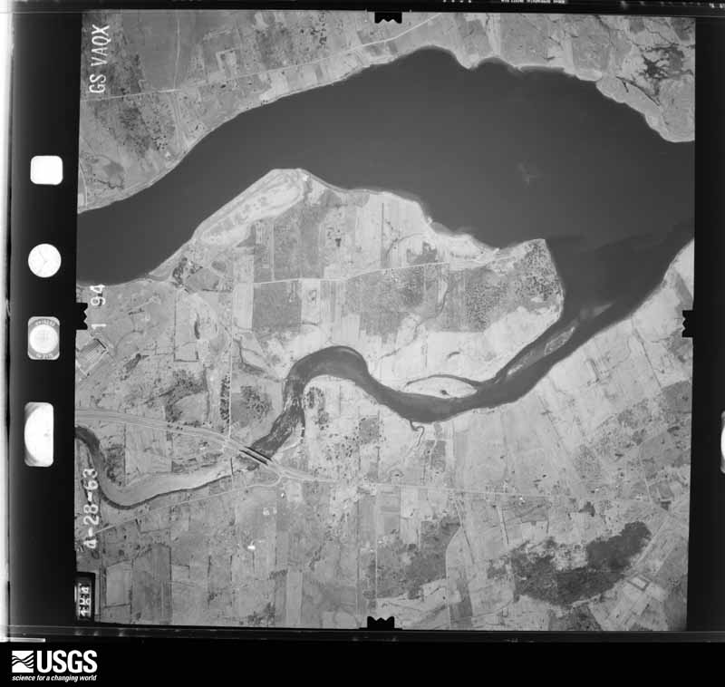 U.S. Geological Survey aerial photograph, 1963-04-28, scale 1:18000