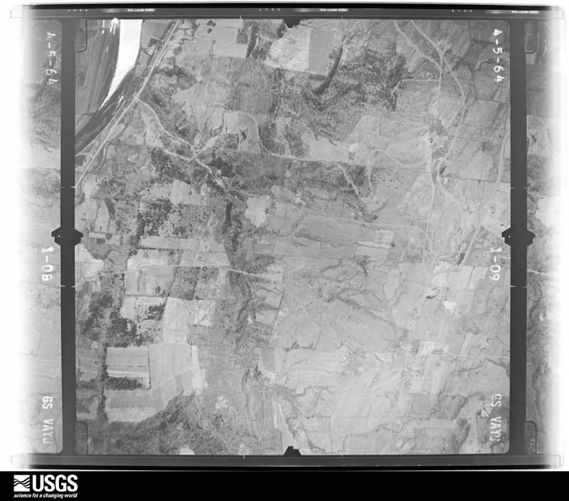 U.S. Geological Survey aerial photograph, 1964-04-05, scale 1:19000