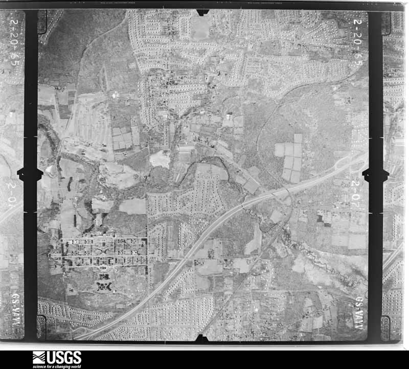 U.S. Geological Survey aerial photograph, 1965-02-20, scale 1:19000