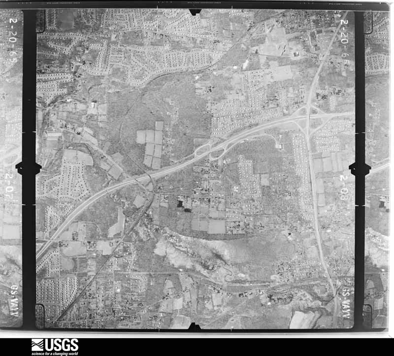 U.S. Geological Survey aerial photograph, 1965-02-20, scale 1:19000