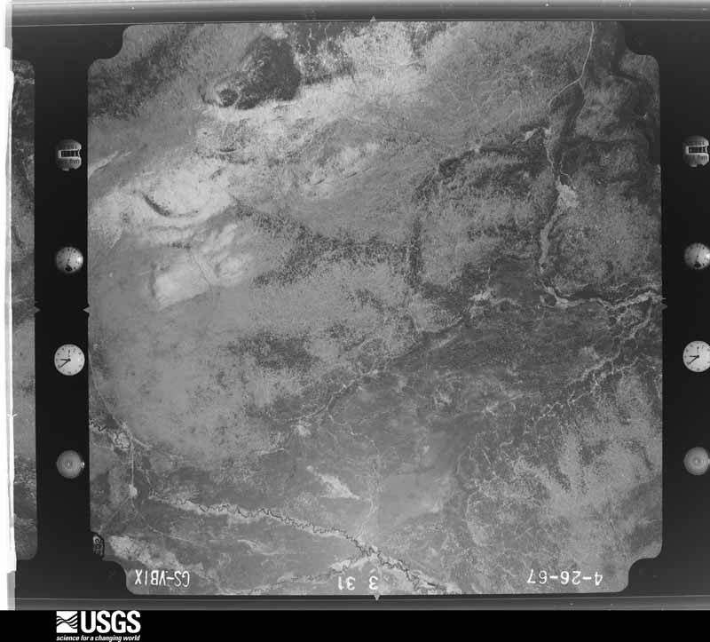 U.S. Geological Survey aerial photograph, 1967-04-26, scale 1:26000
