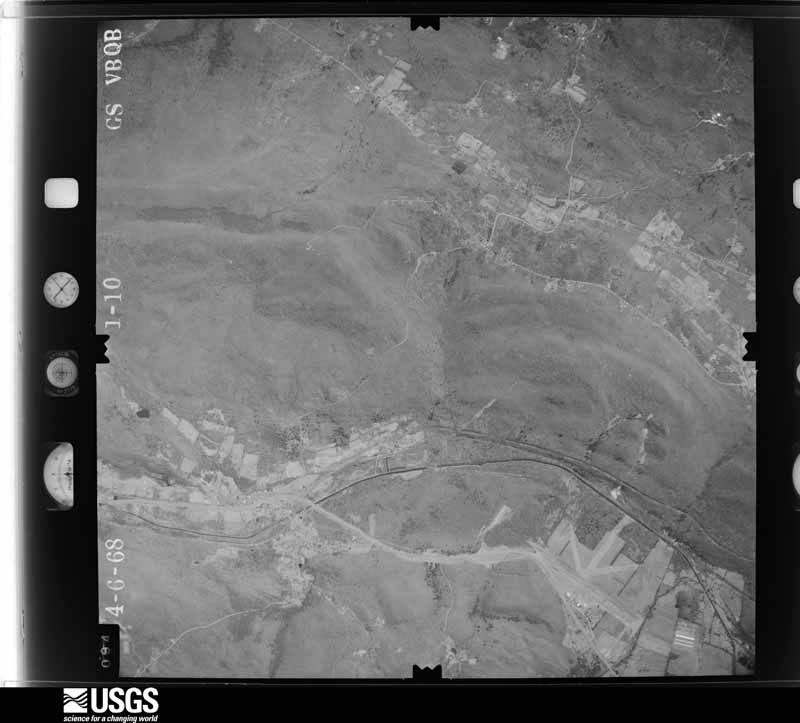 U.S. Geological Survey aerial photograph, 1968-04-06, scale 1:24000