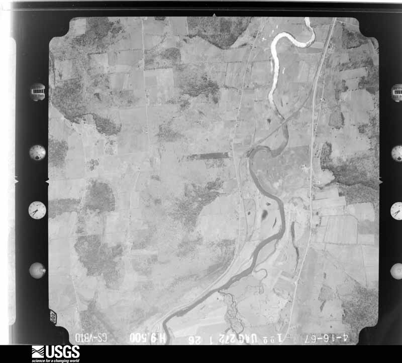 U.S. Geological Survey aerial photograph, 1967-04-16, scale 1:19000