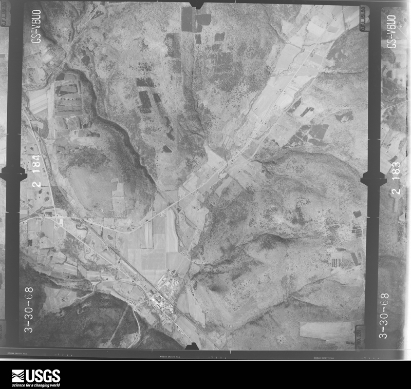 U.S. Geological Survey aerial photograph, 1968-03-30, scale 1:24000