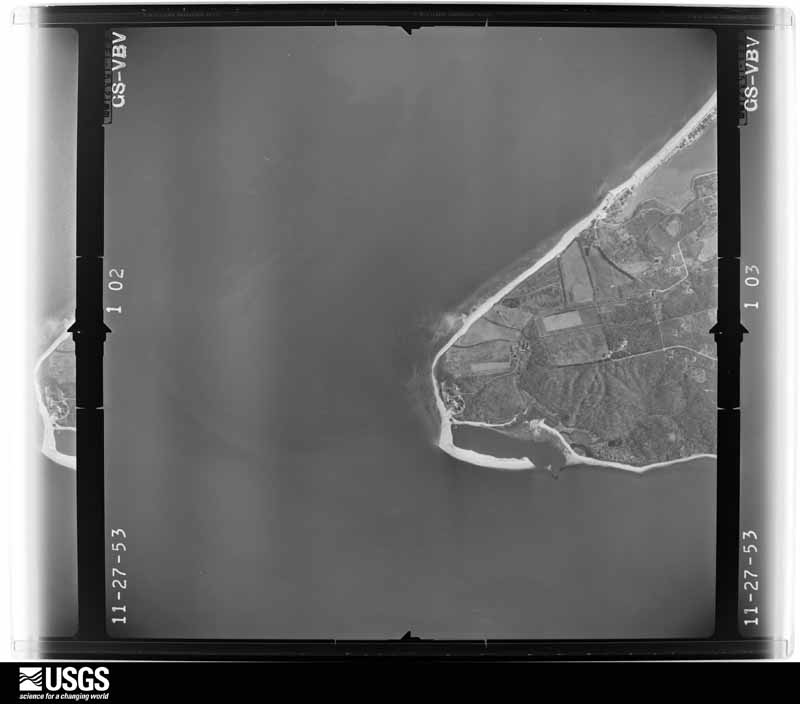 U.S. Geological Survey aerial photograph, 1953-11-27, scale 1:20000