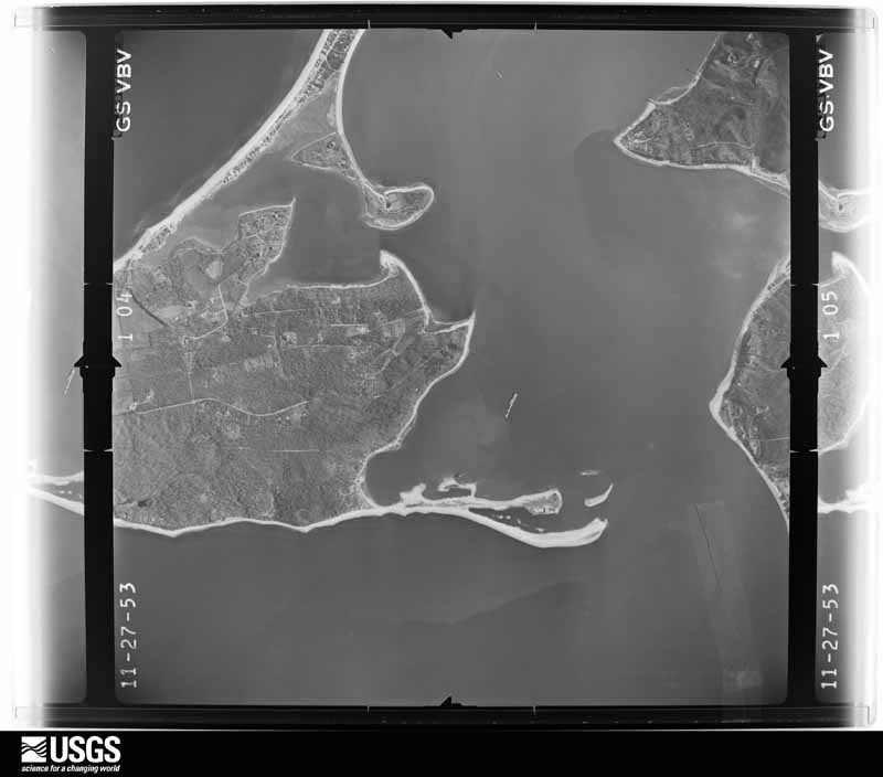 U.S. Geological Survey aerial photograph, 1953-11-27, scale 1:20000