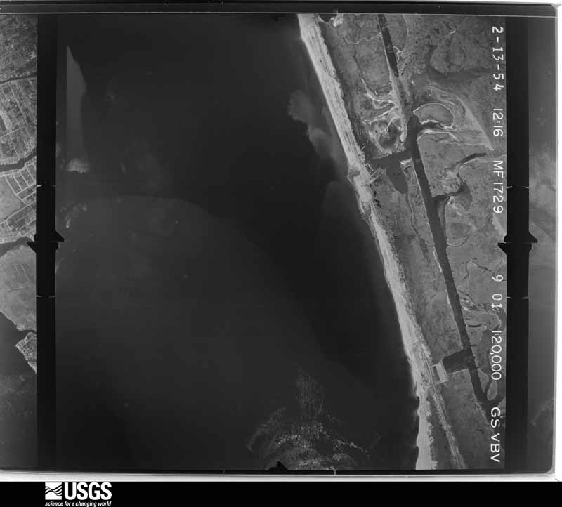 U.S. Geological Survey aerial photograph, 1954-02-13, scale 1:20000
