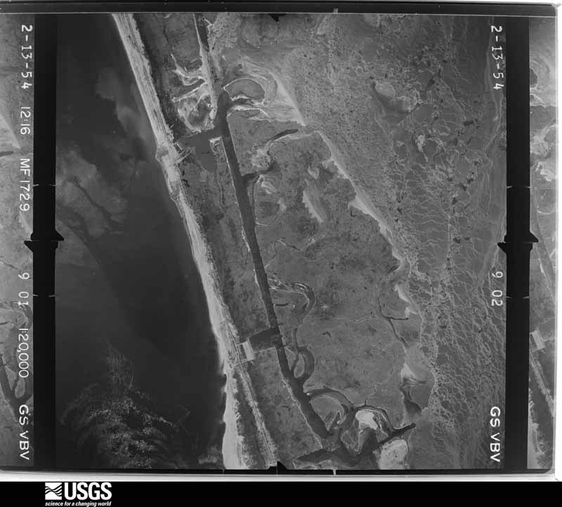 U.S. Geological Survey aerial photograph, 1954-02-13, scale 1:20000