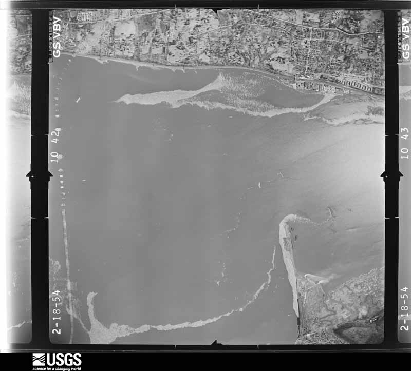 U.S. Geological Survey aerial photograph, 1954-02-18, scale 1:20000