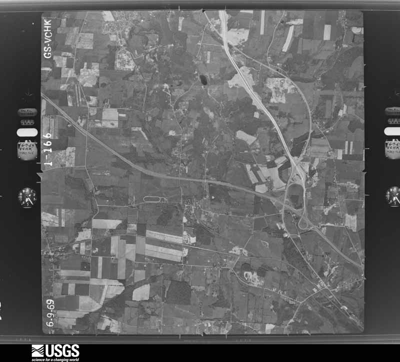 U.S. Geological Survey aerial photograph, 1969-06-09, scale 1:30000