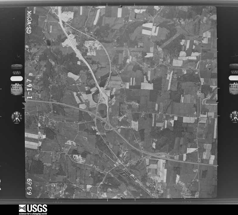 U.S. Geological Survey aerial photograph, 1969-06-09, scale 1:30000