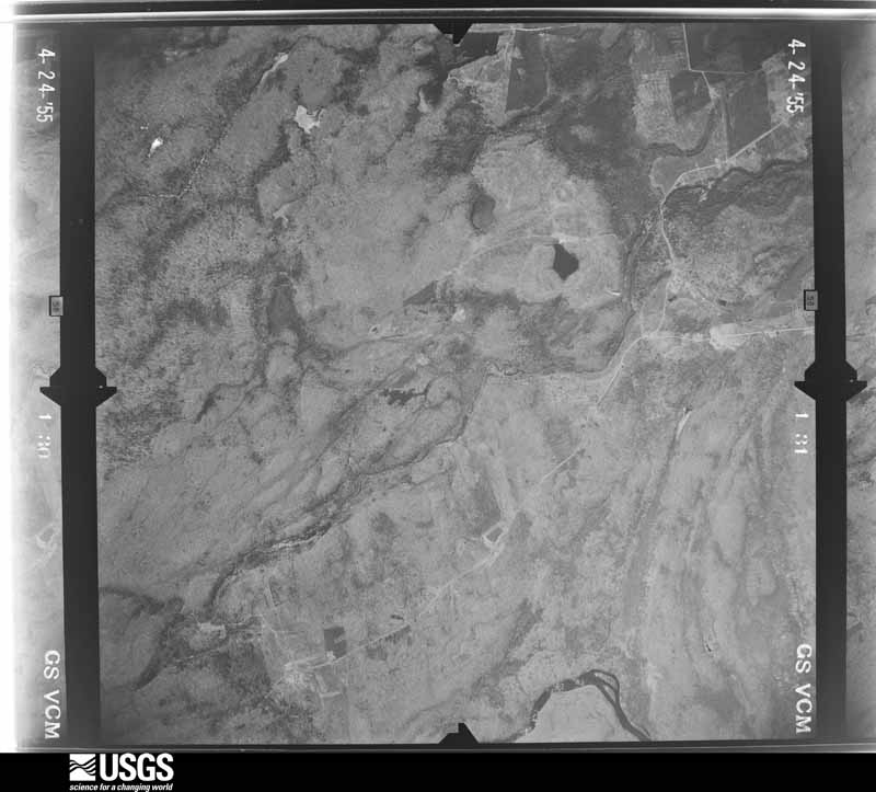 U.S. Geological Survey aerial photograph, 1955-04-24, scale 1:24000