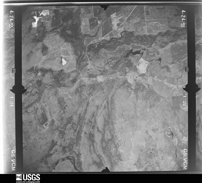 U.S. Geological Survey aerial photograph, 1955-04-24, scale 1:24000