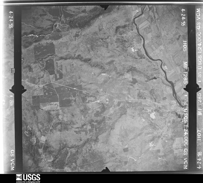 U.S. Geological Survey aerial photograph, 1955-04-24, scale 1:24000