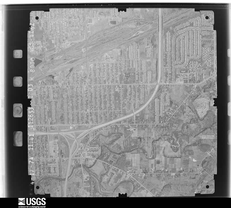 U.S. Geological Survey aerial photograph, 1974-04-01, scale 1:16000