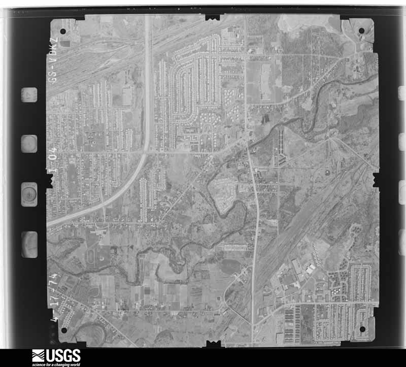 U.S. Geological Survey aerial photograph, 1974-04-01, scale 1:16000