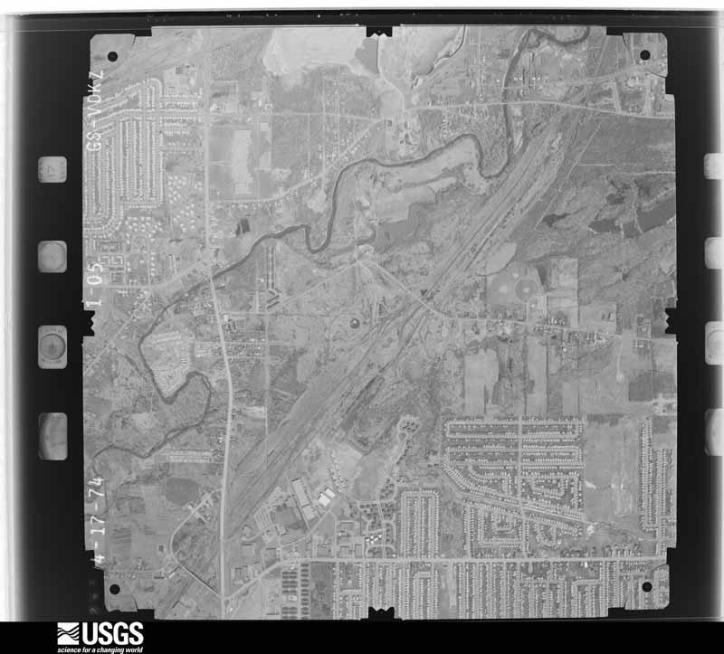 U.S. Geological Survey aerial photograph, 1974-04-01, scale 1:16000