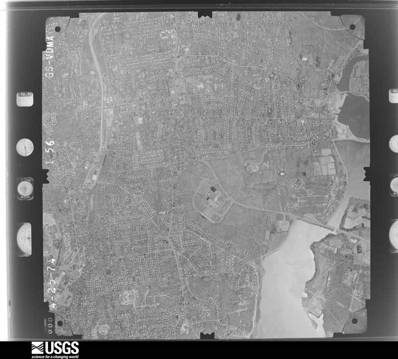 U.S. Geological Survey aerial photograph, 1974-04-25, scale 1:19000