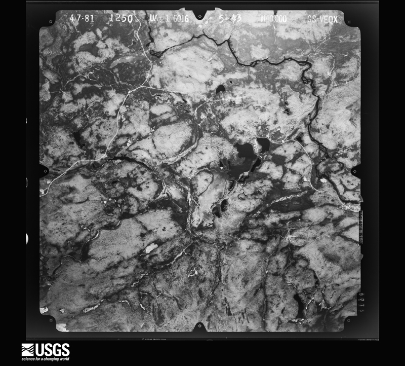 U.S. Geological Survey aerial photograph, 1981-04-07, scale 1:80000