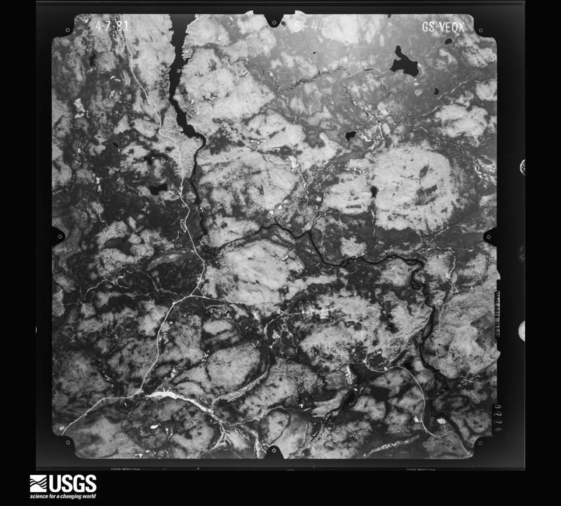 U.S. Geological Survey aerial photograph, 1981-04-07, scale 1:80000