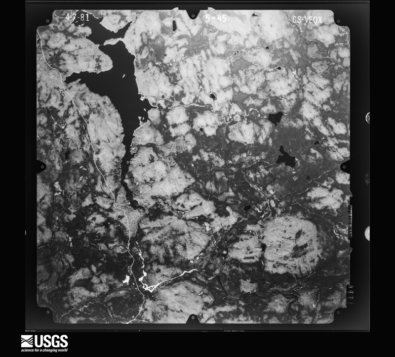 U.S. Geological Survey aerial photograph, 1981-04-07, scale 1:80000