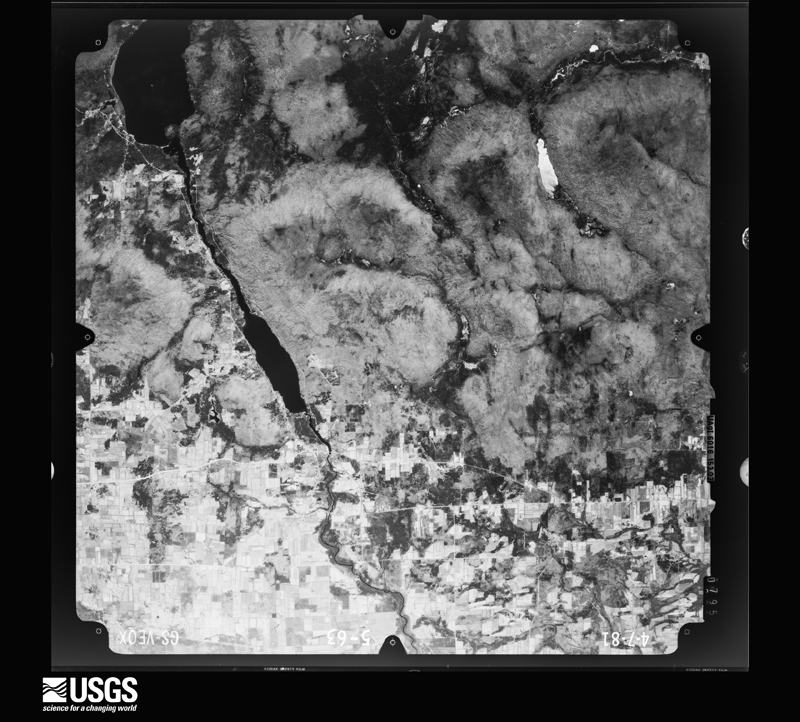 U.S. Geological Survey aerial photograph, 1981-04-07, scale 1:80000