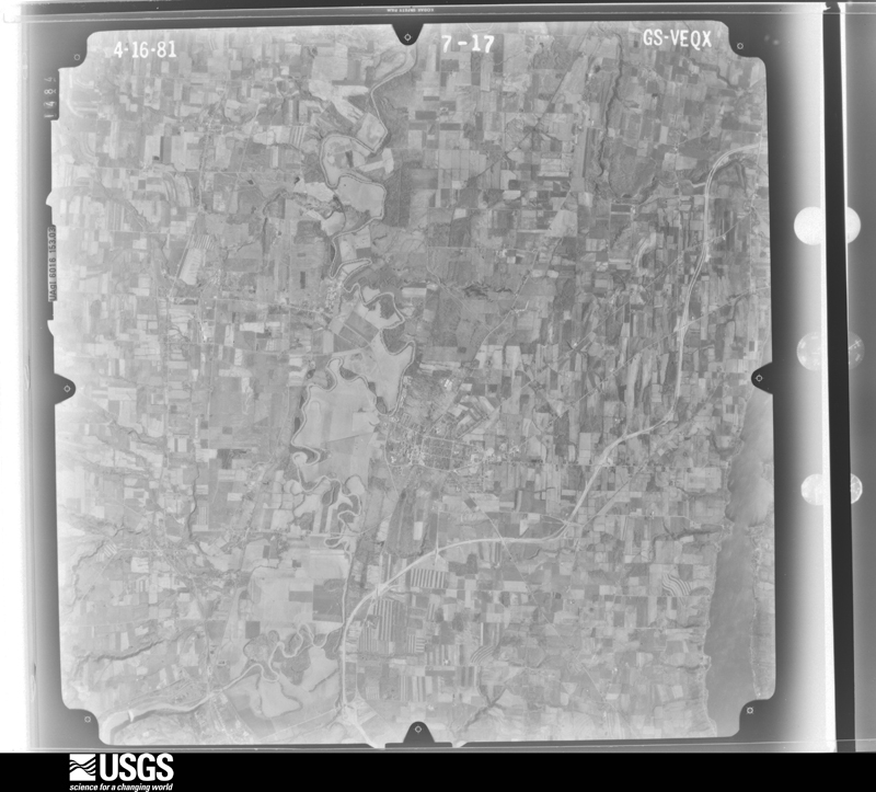U.S. Geological Survey aerial photograph, 1981-04-16, scale 1:80000
