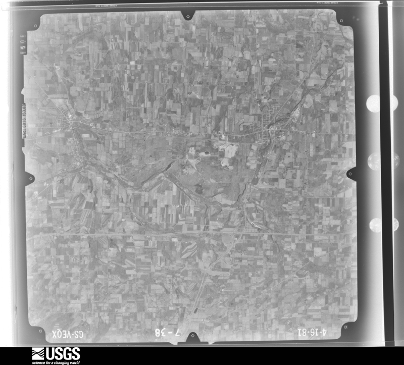 U.S. Geological Survey aerial photograph, 1981-04-16, scale 1:80000