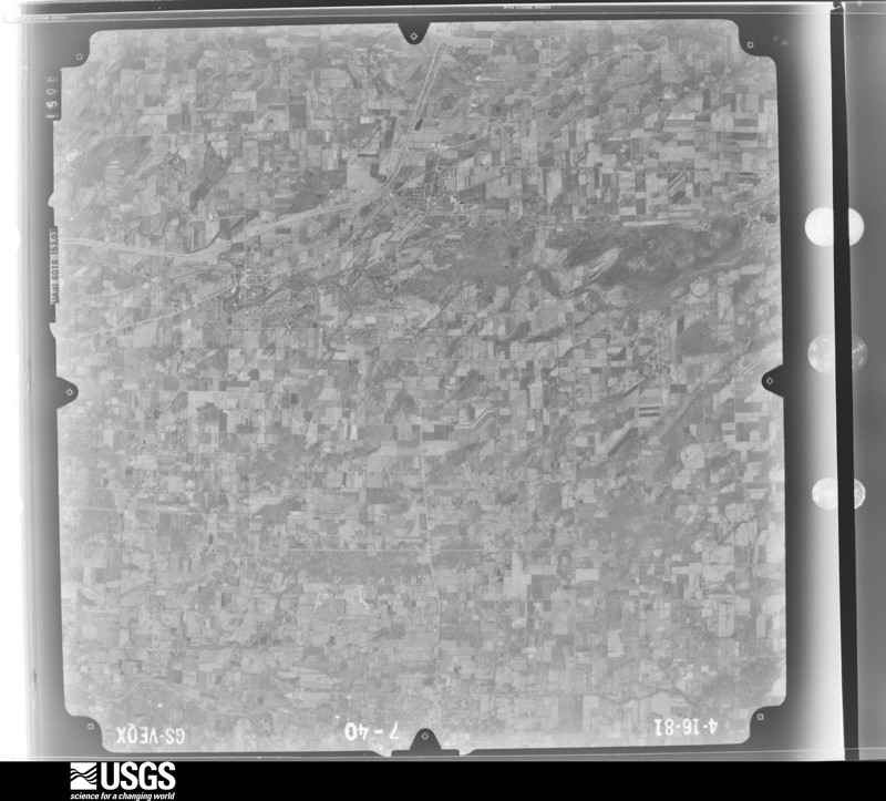 U.S. Geological Survey aerial photograph, 1981-04-16, scale 1:80000