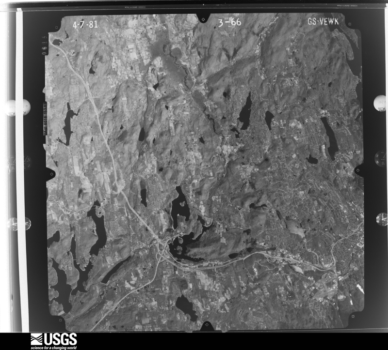 U.S. Geological Survey aerial photograph, 1981-04-07, scale 1:80000