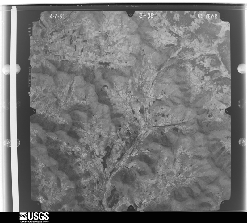 U.S. Geological Survey aerial photograph, 1981-04-07, scale 1:80000