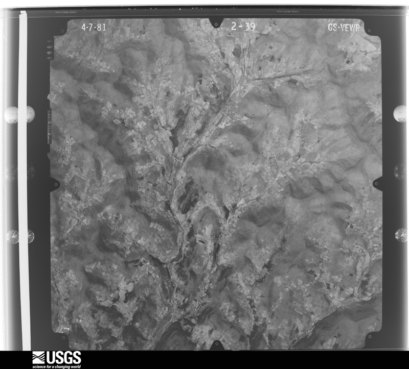 U.S. Geological Survey aerial photograph, 1981-04-07, scale 1:80000