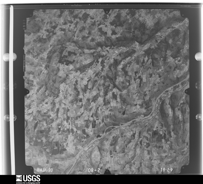 U.S. Geological Survey aerial photograph, 1981-04-07, scale 1:80000