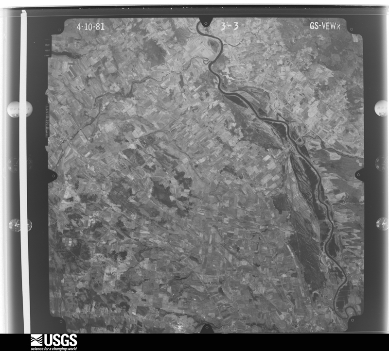 U.S. Geological Survey aerial photograph, 1981-04-10, scale 1:80000