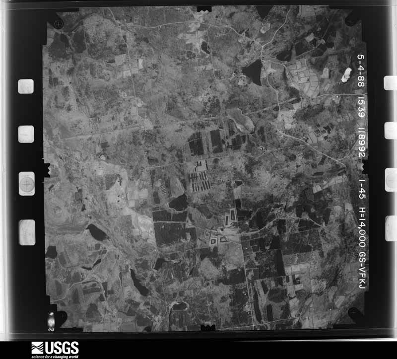 U.S. Geological Survey aerial photograph, 1988-05-01, scale 1:28000