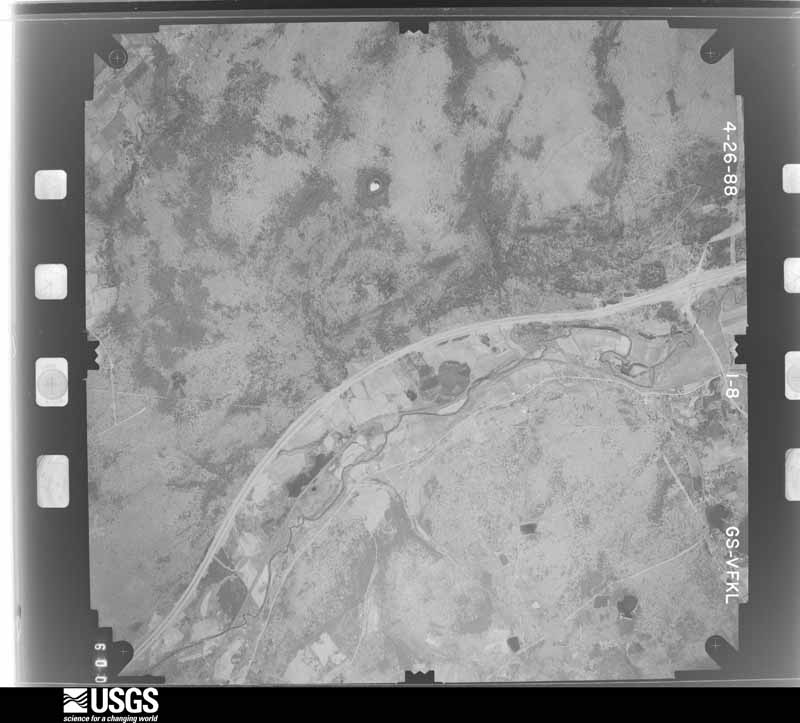 U.S. Geological Survey aerial photograph, 1988-04-01, scale 1:28000