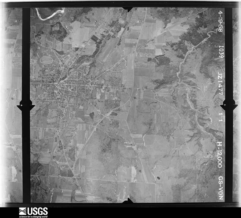 U.S. Geological Survey aerial photograph, 1958-04-19, scale 1:24000