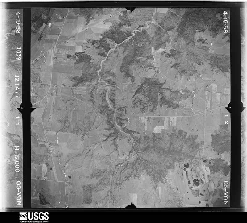 U.S. Geological Survey aerial photograph, 1958-04-19, scale 1:24000